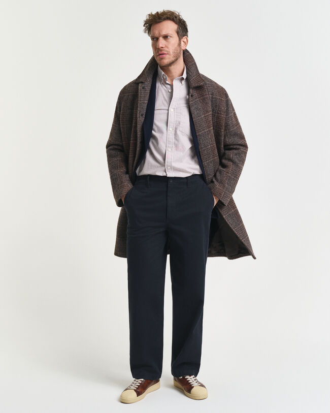 Chemise coupe regular en coton Oxford classique à rayures Banker