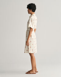 Robe-chemise imprimée à manches courtes