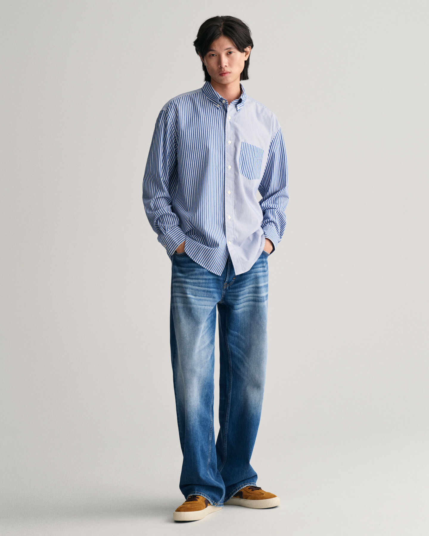 Chemise coupe d&eacute;contract&eacute;e en popeline Dragon Crest