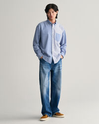 Chemise coupe d&eacute;contract&eacute;e en popeline Dragon Crest