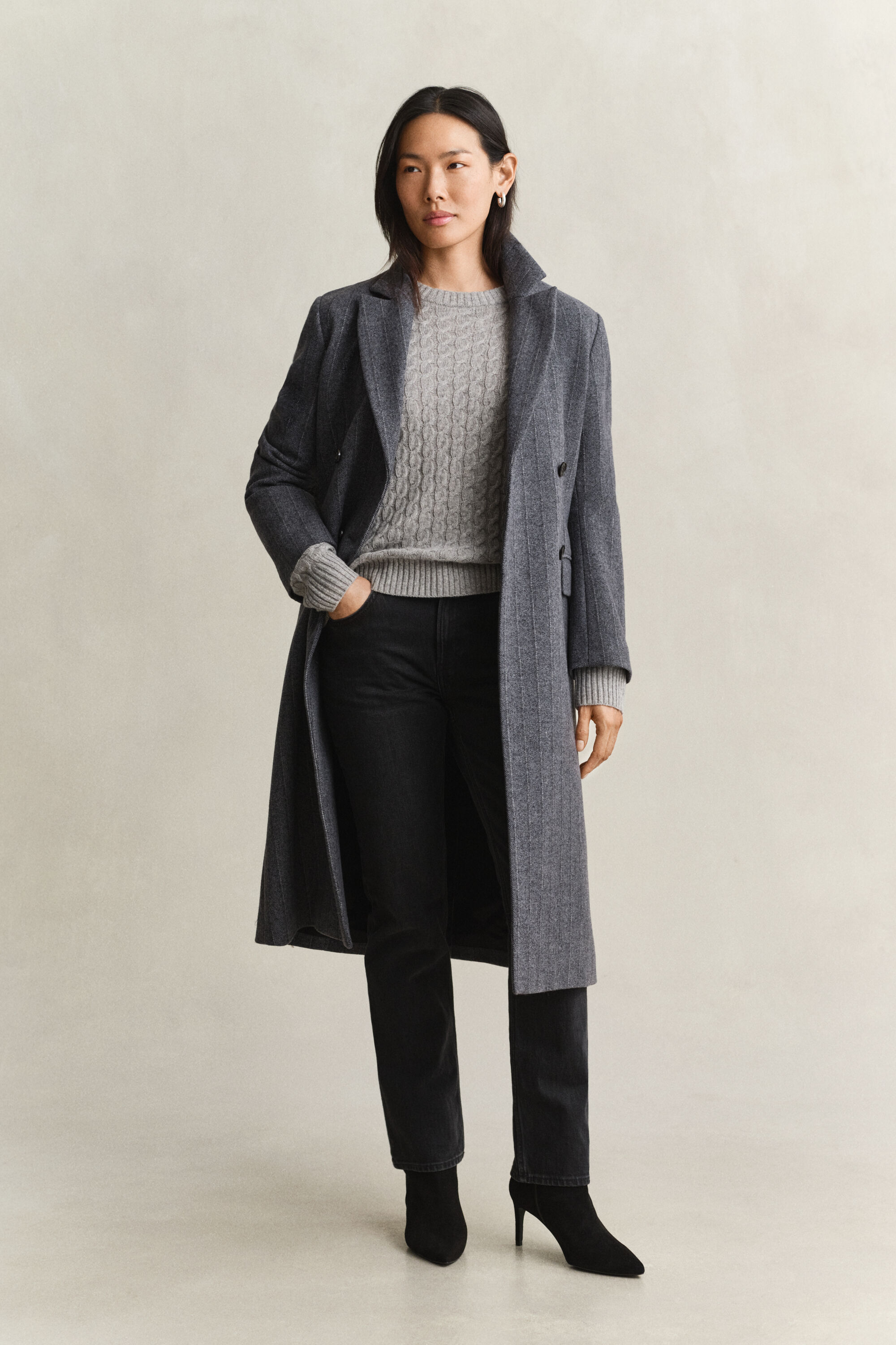 Pull en cachemire à maille torsadée