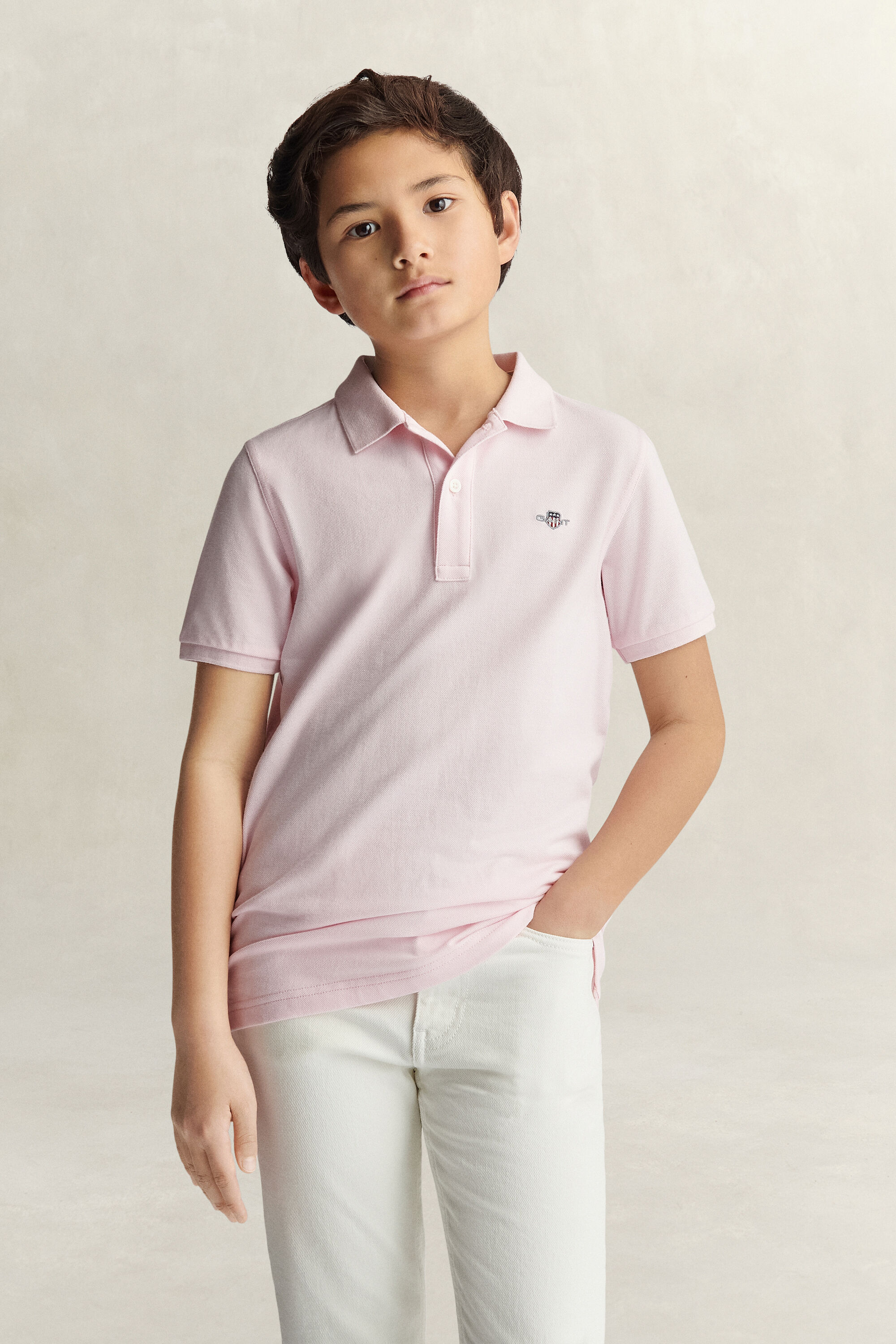 Polo en coton piqué Shield Ado