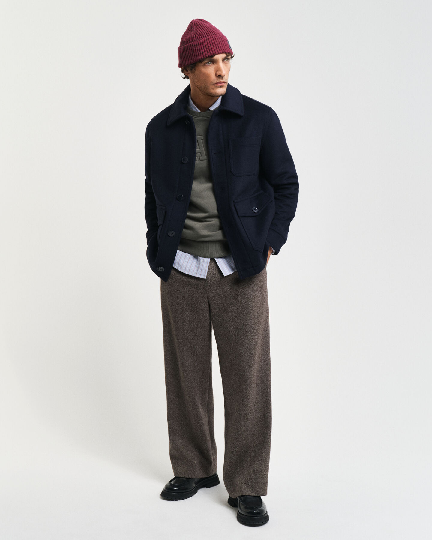 Sweat-shirt ras du cou emboss&eacute;