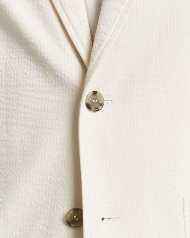 Veste de costume coupe slim en seersucker