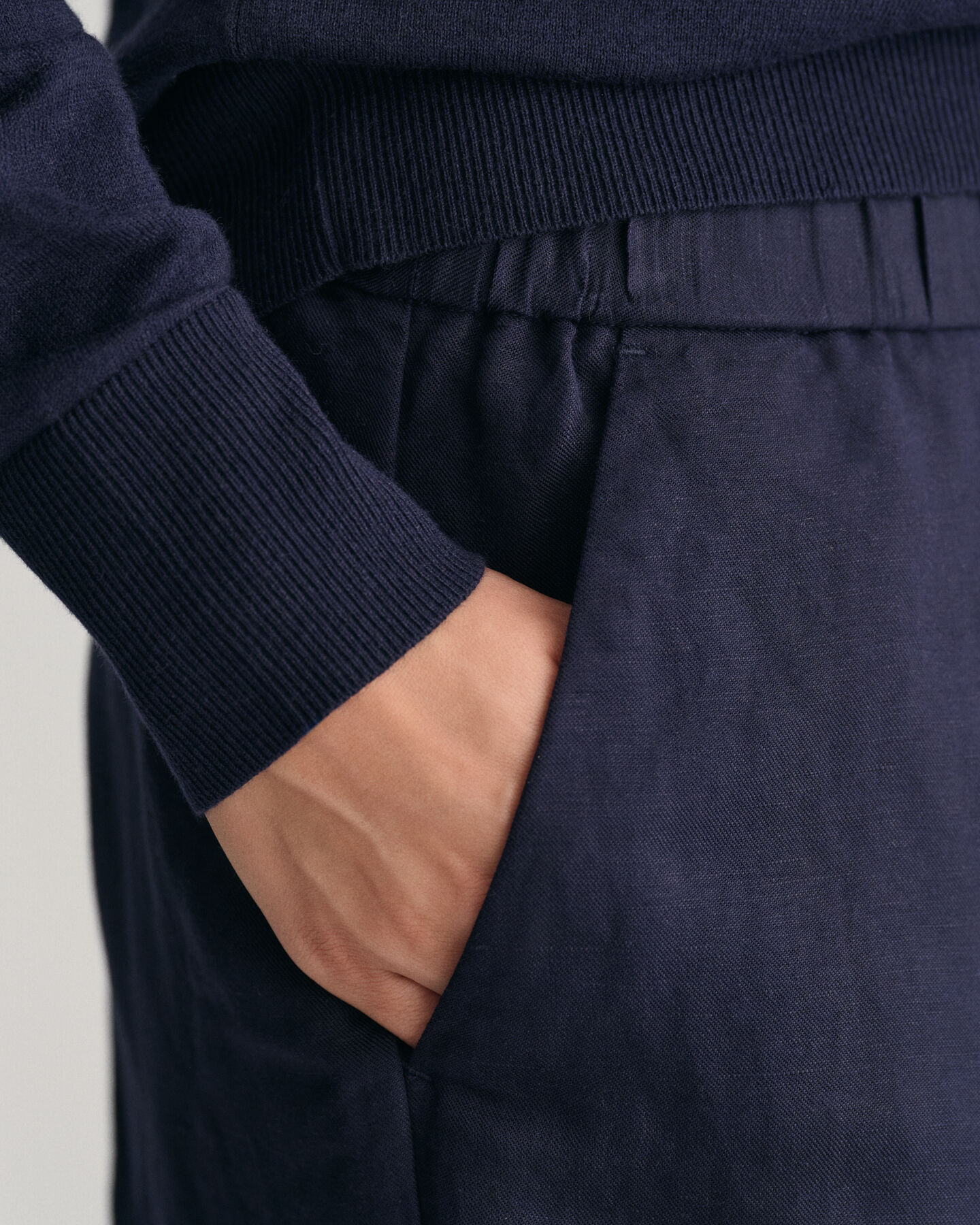 Short relaxed fit en lin mélangé Pull-On