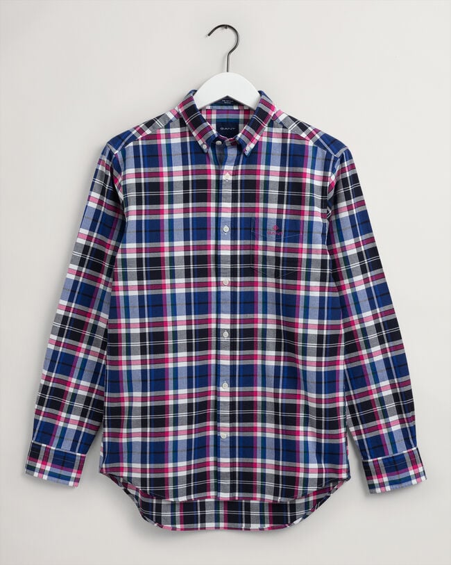 Chemise regular fit en coton Oxford &agrave; carreaux