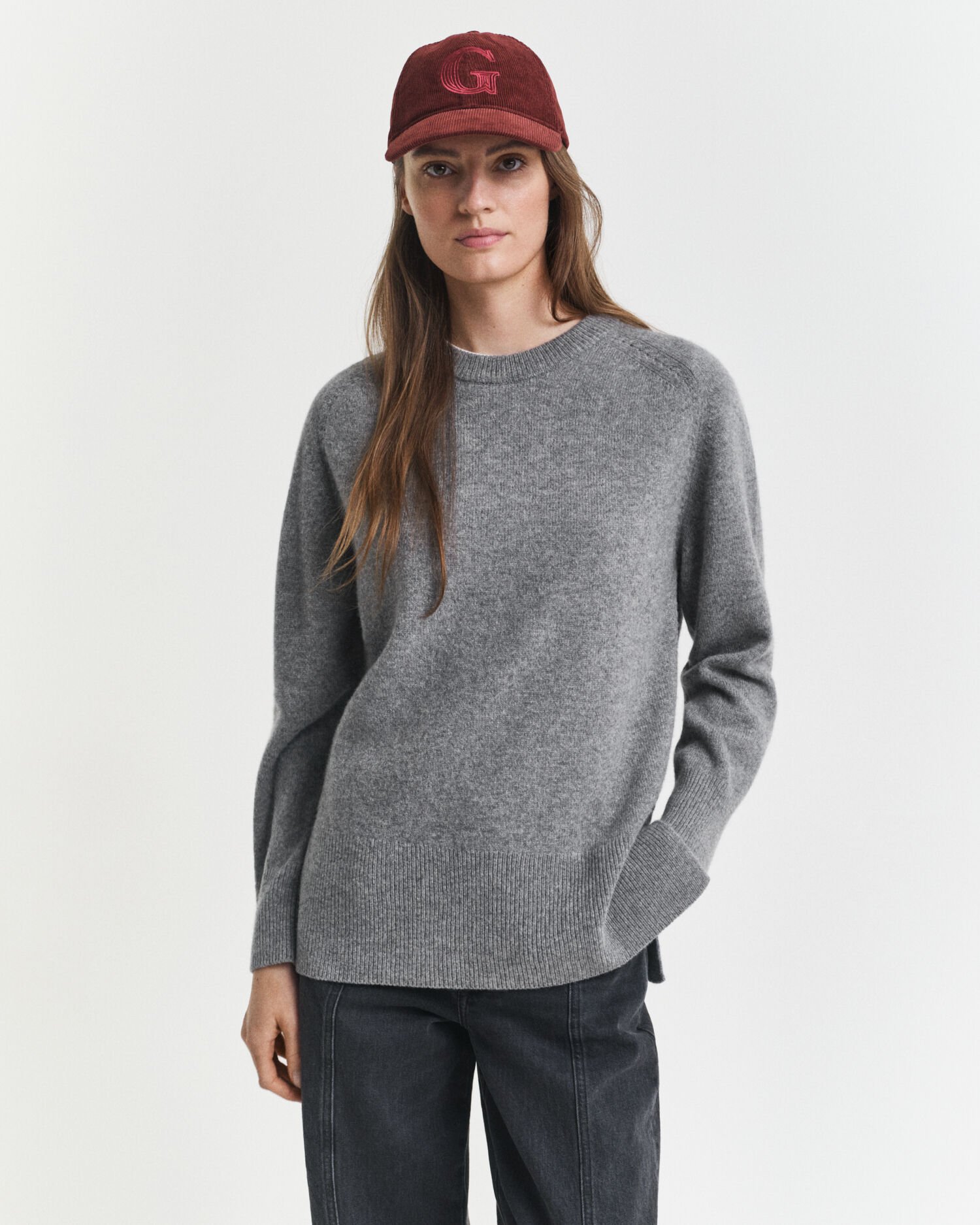 Pull col rond en laine et cachemire doux