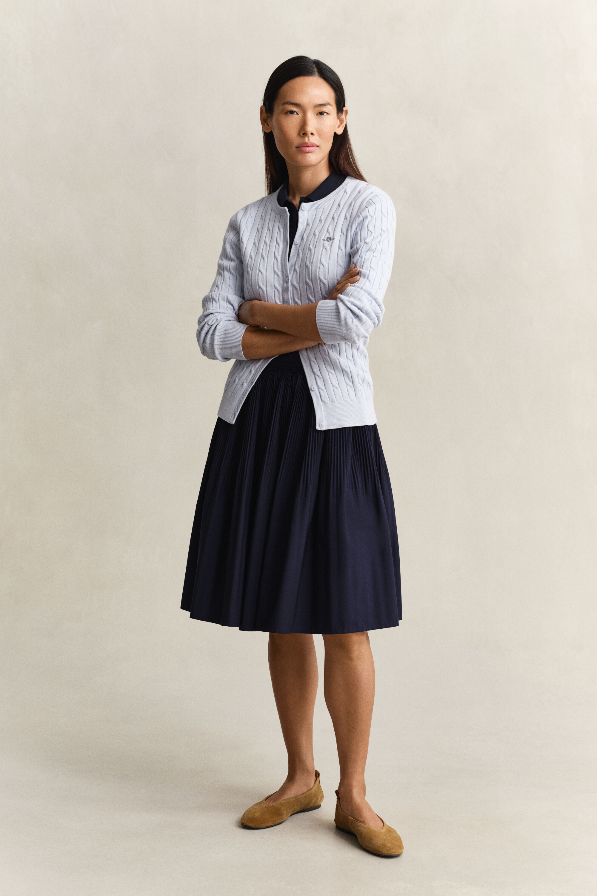 Cardigan en maille torsadée