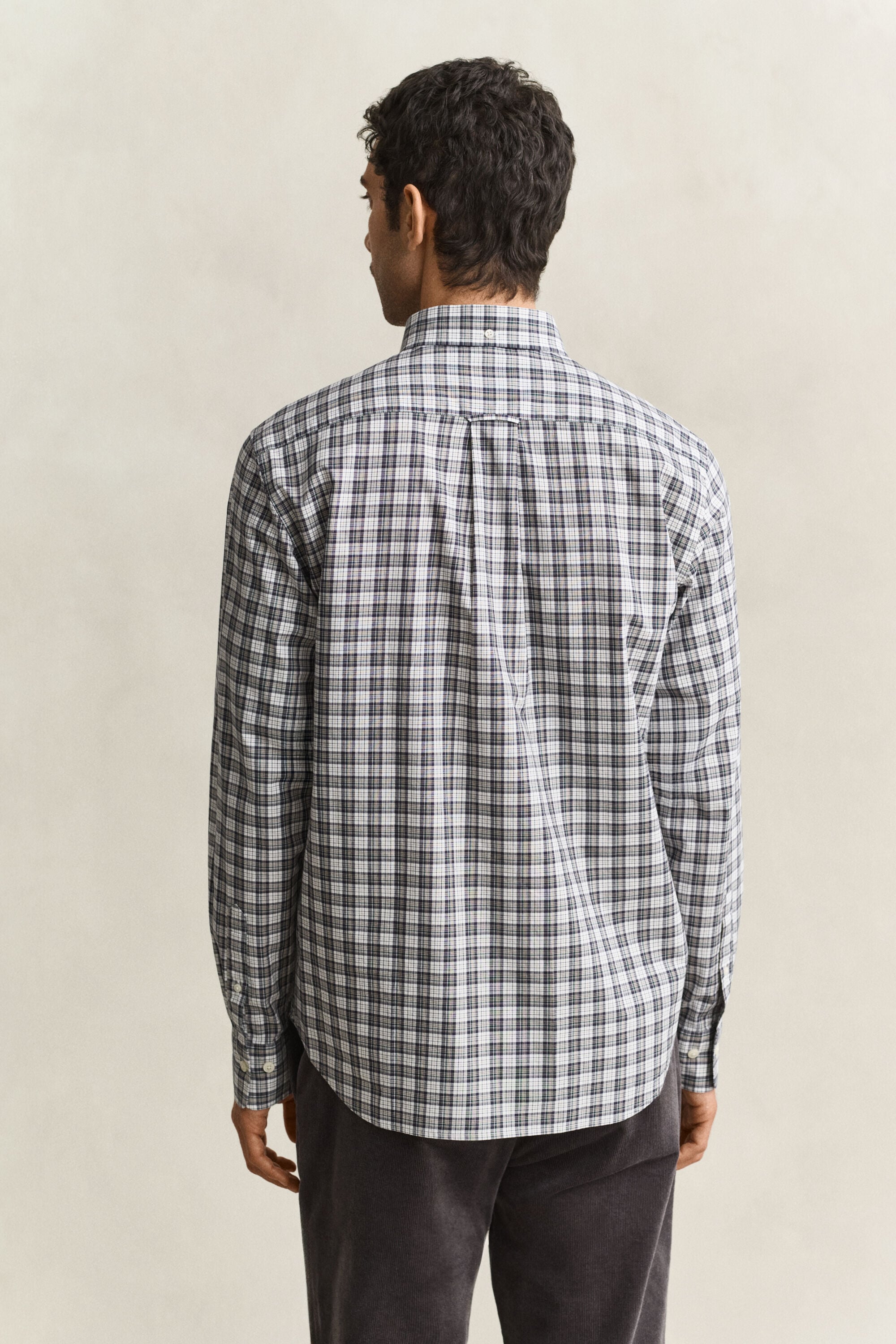 Chemise en popeline à carreaux