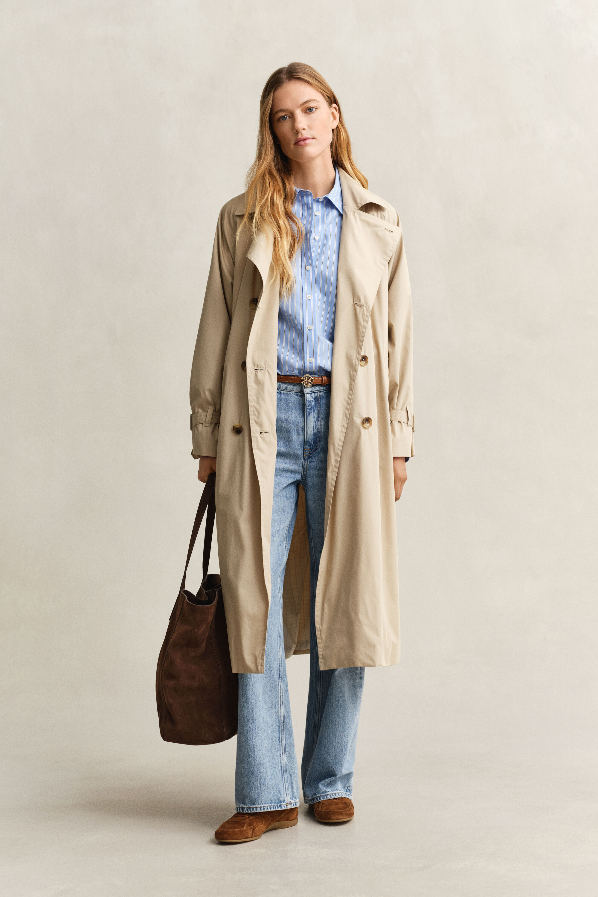 Chemise coupe regular en popeline à rayures classique