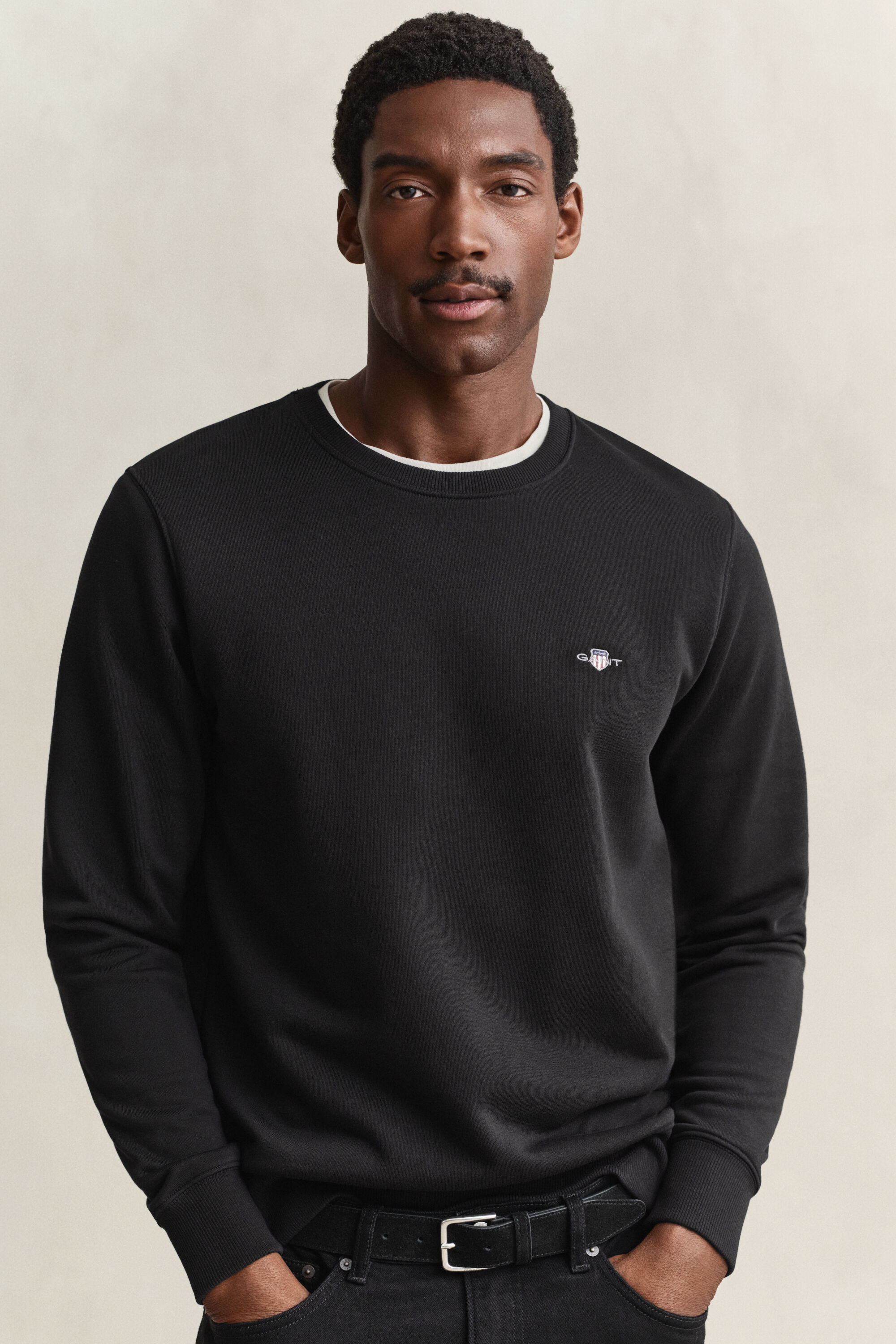 Sweat-shirt col rond avec écusson