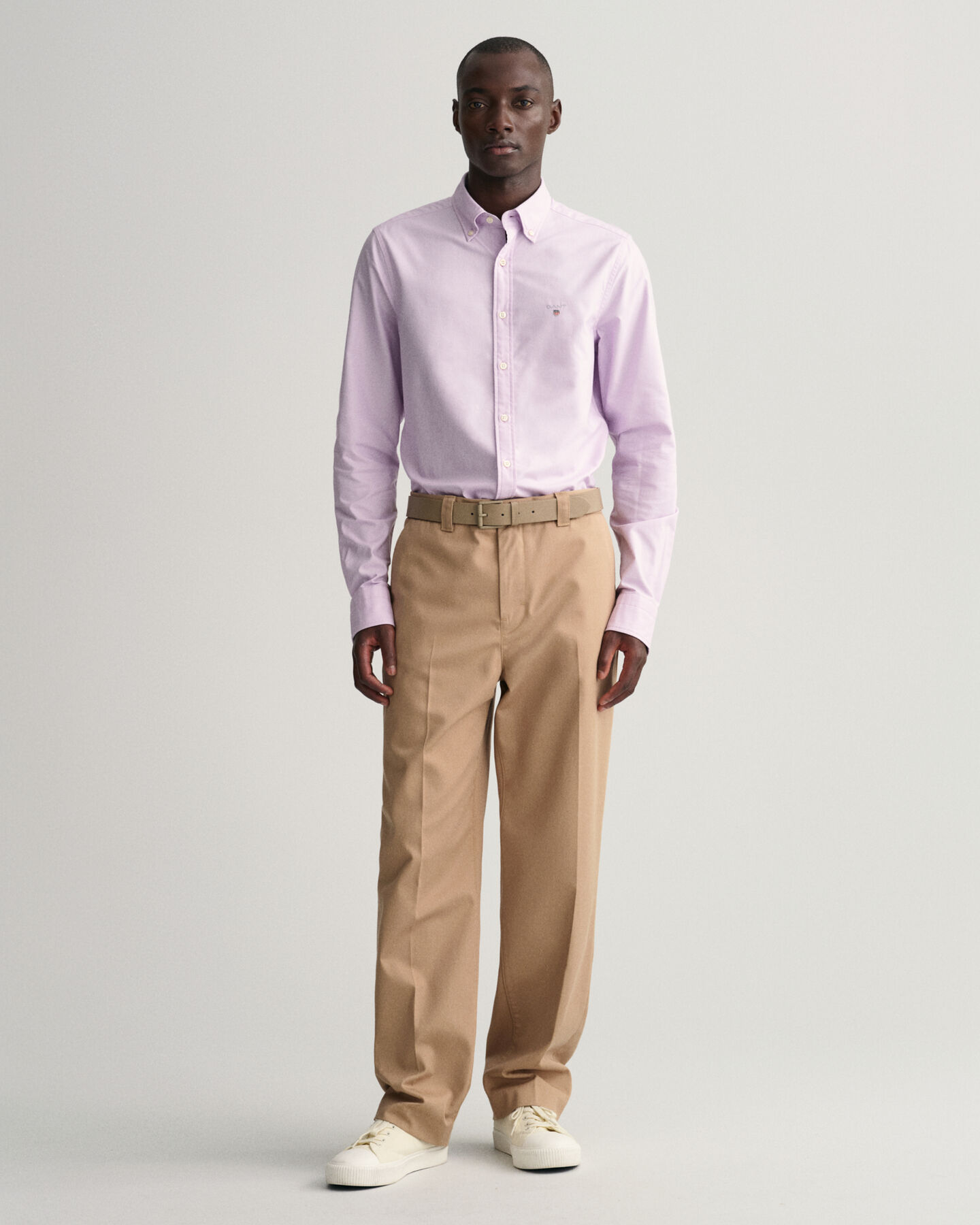 Chemise slim fit en coton Oxford