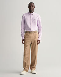 Chemise slim fit en coton Oxford