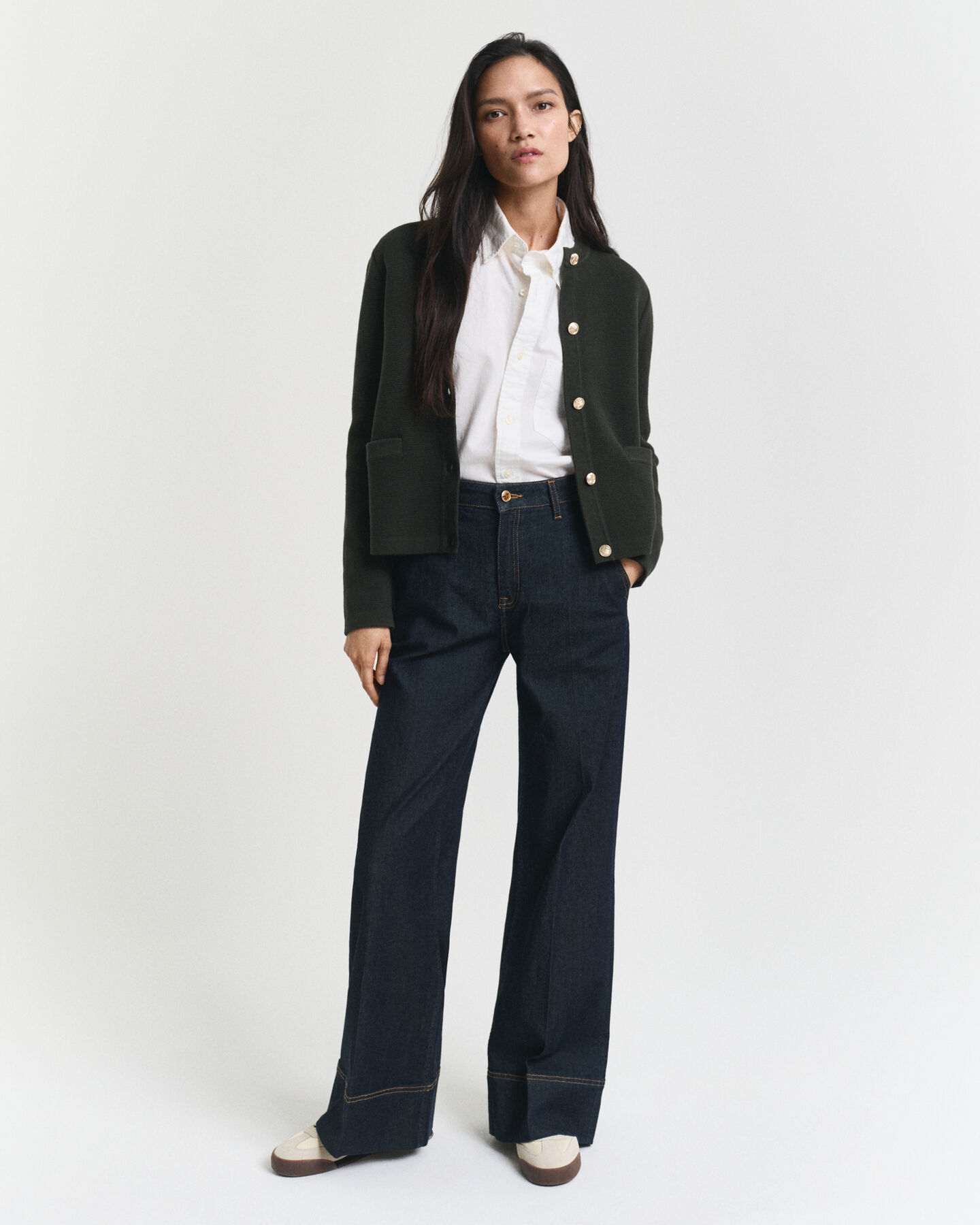 Cardigan en maille contrastante