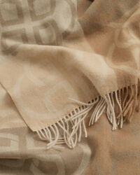 Écharpe en laine à monogrammes