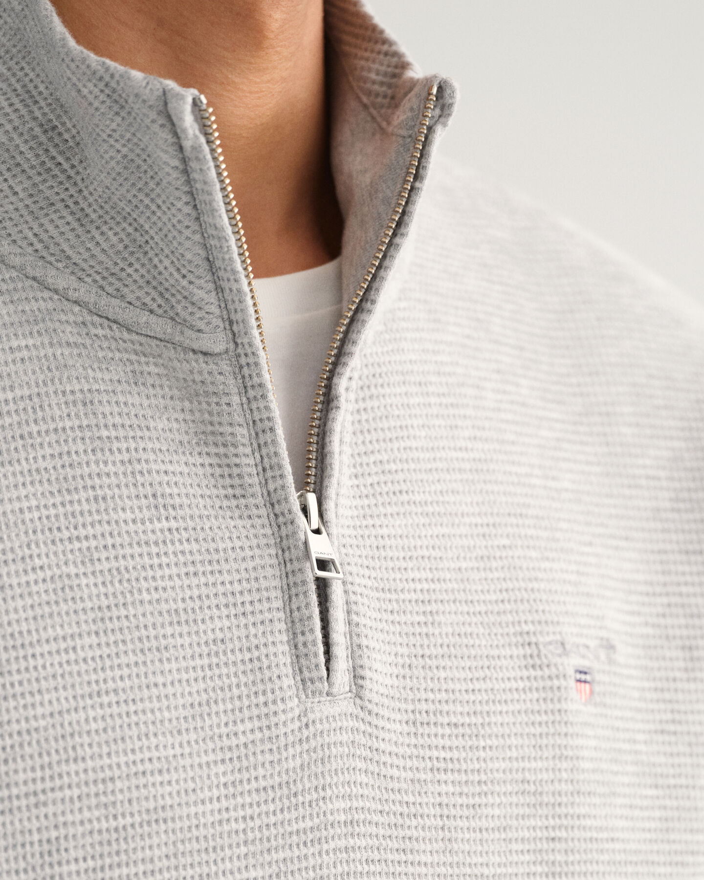 Sweat-shirt &agrave; demi-zip Waffle