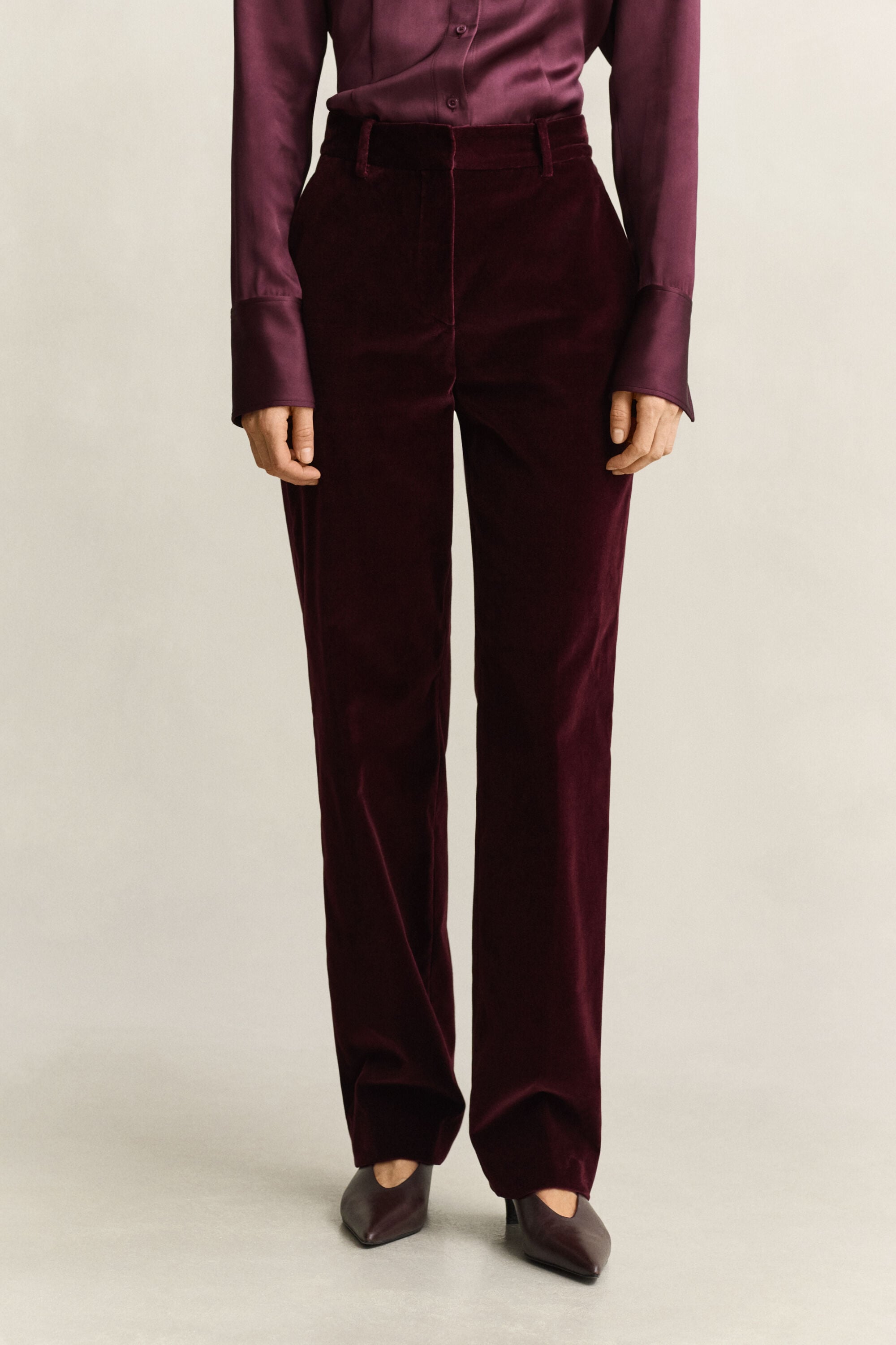 Pantalon habillé en velours