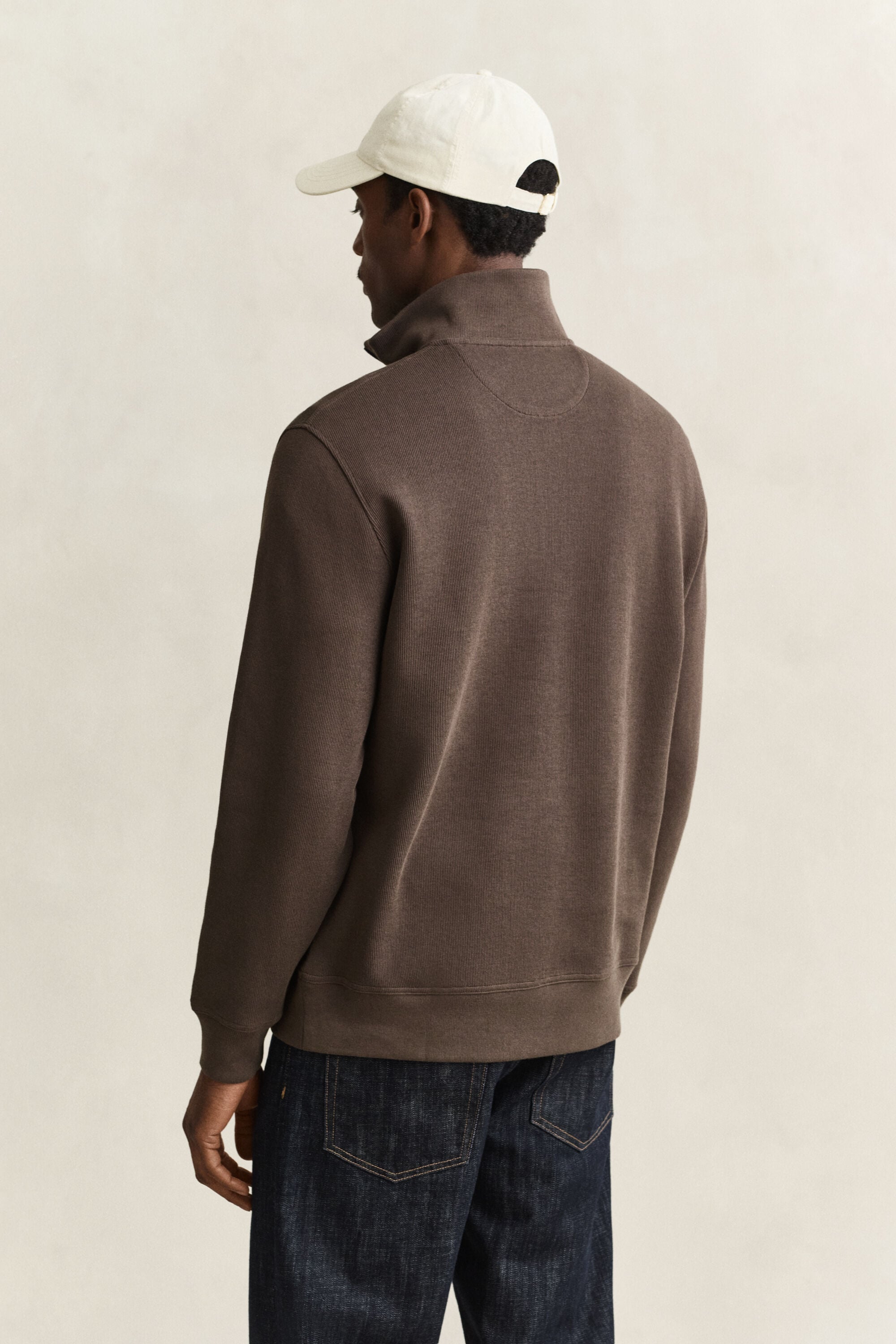Sweat-shirt à demi-zip Sacker Rib