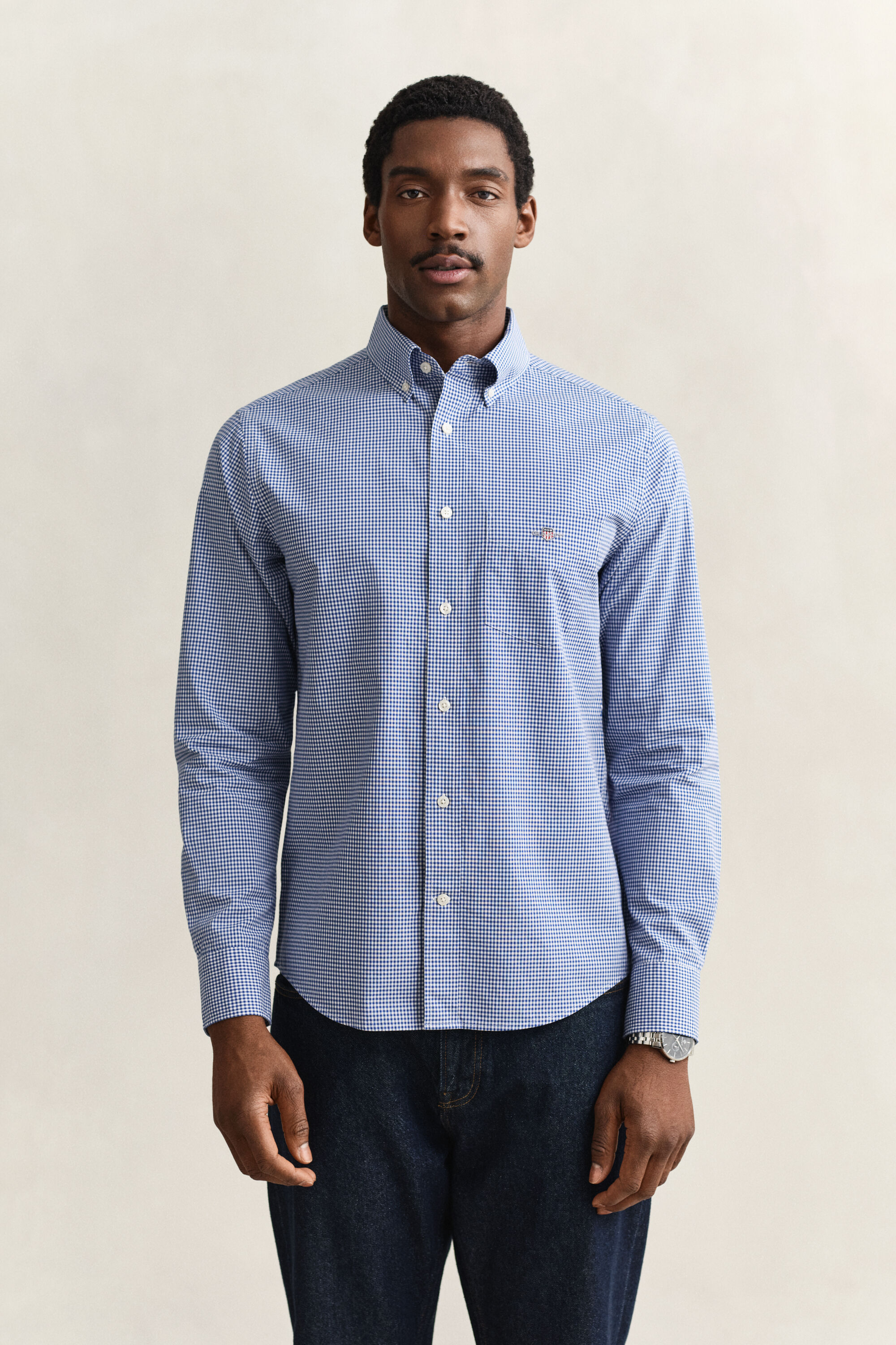Chemise vichy en popeline classique