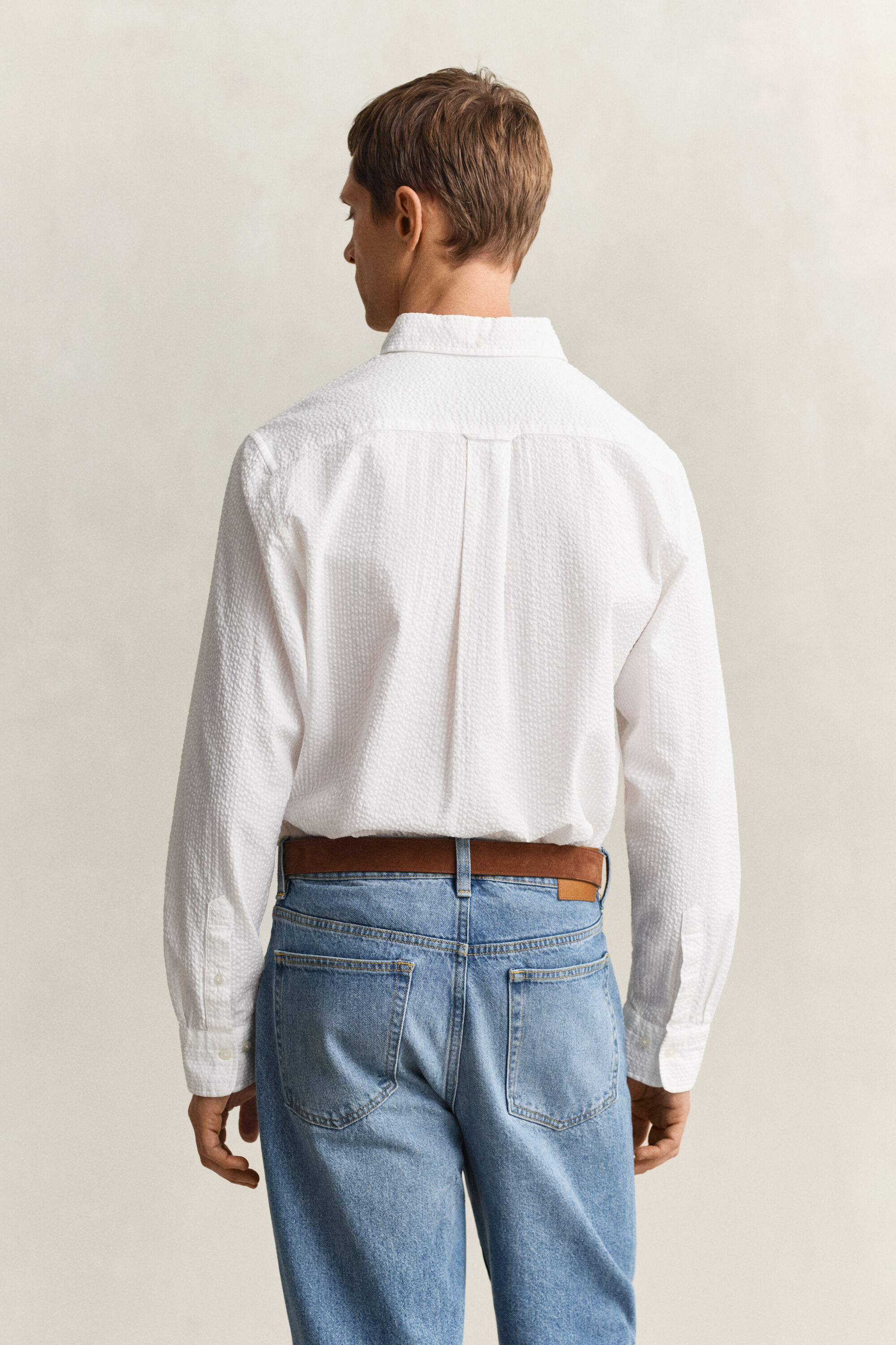 Chemise regular fit Seersucker