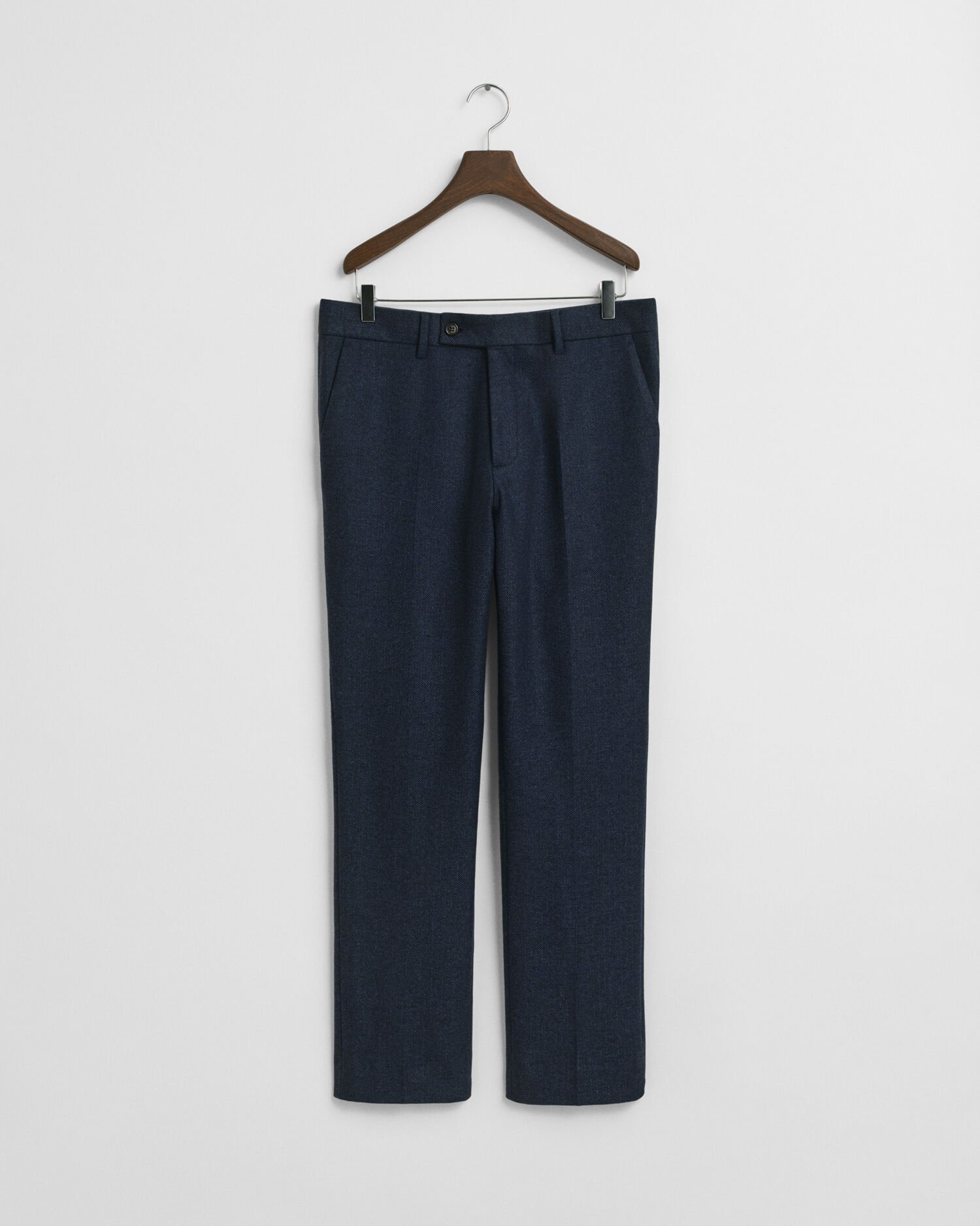 Pantalon de costume coupe slim en flanelle à chevrons