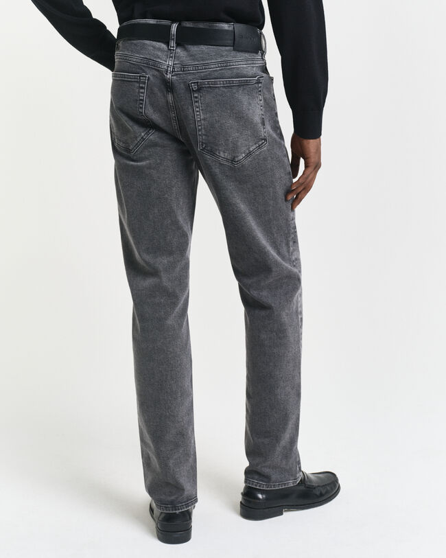 Jean regular fit noir délavé