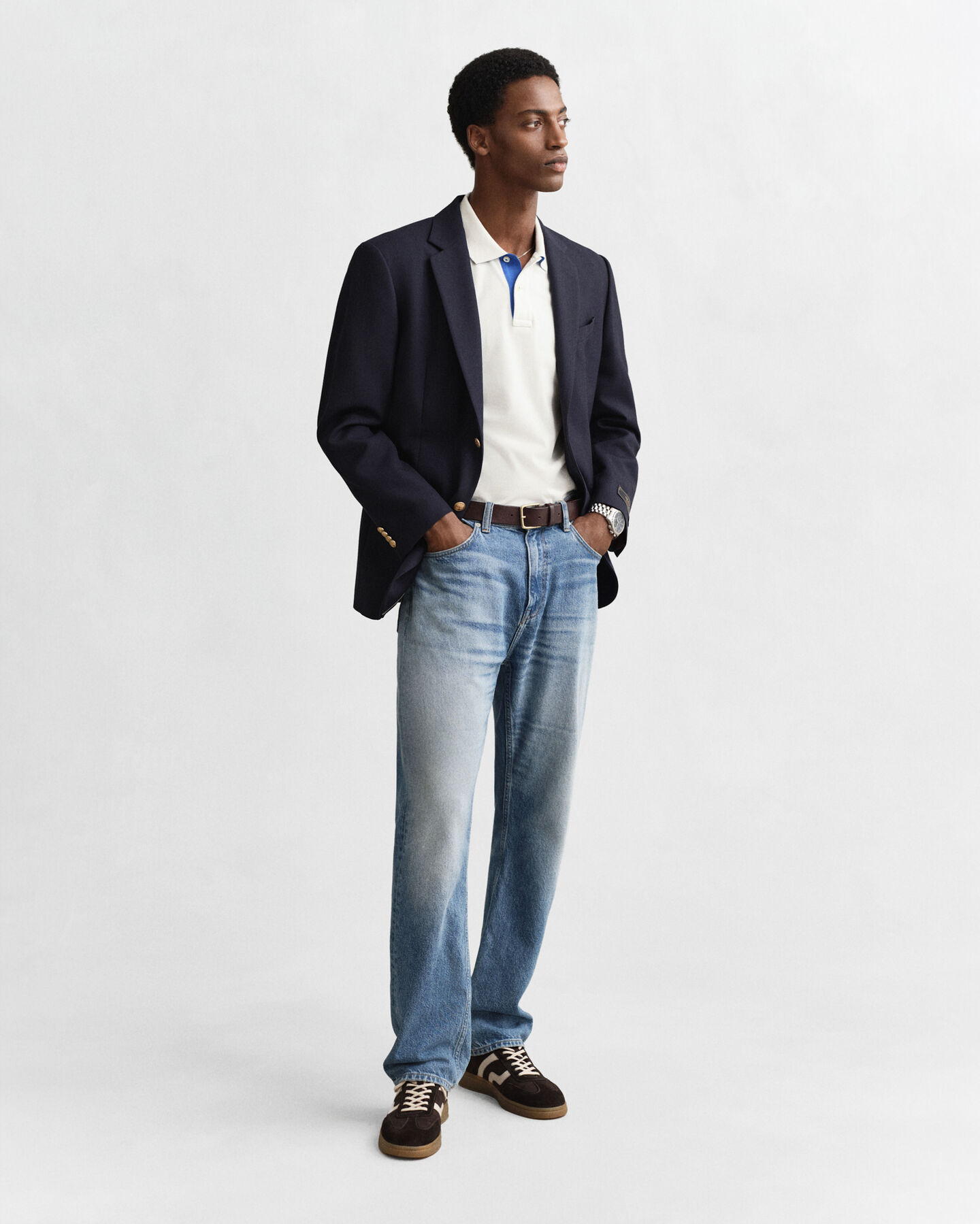 Polo en coton piqué contrastant