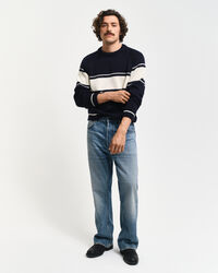 Pull ras du cou en laine &agrave; rayures