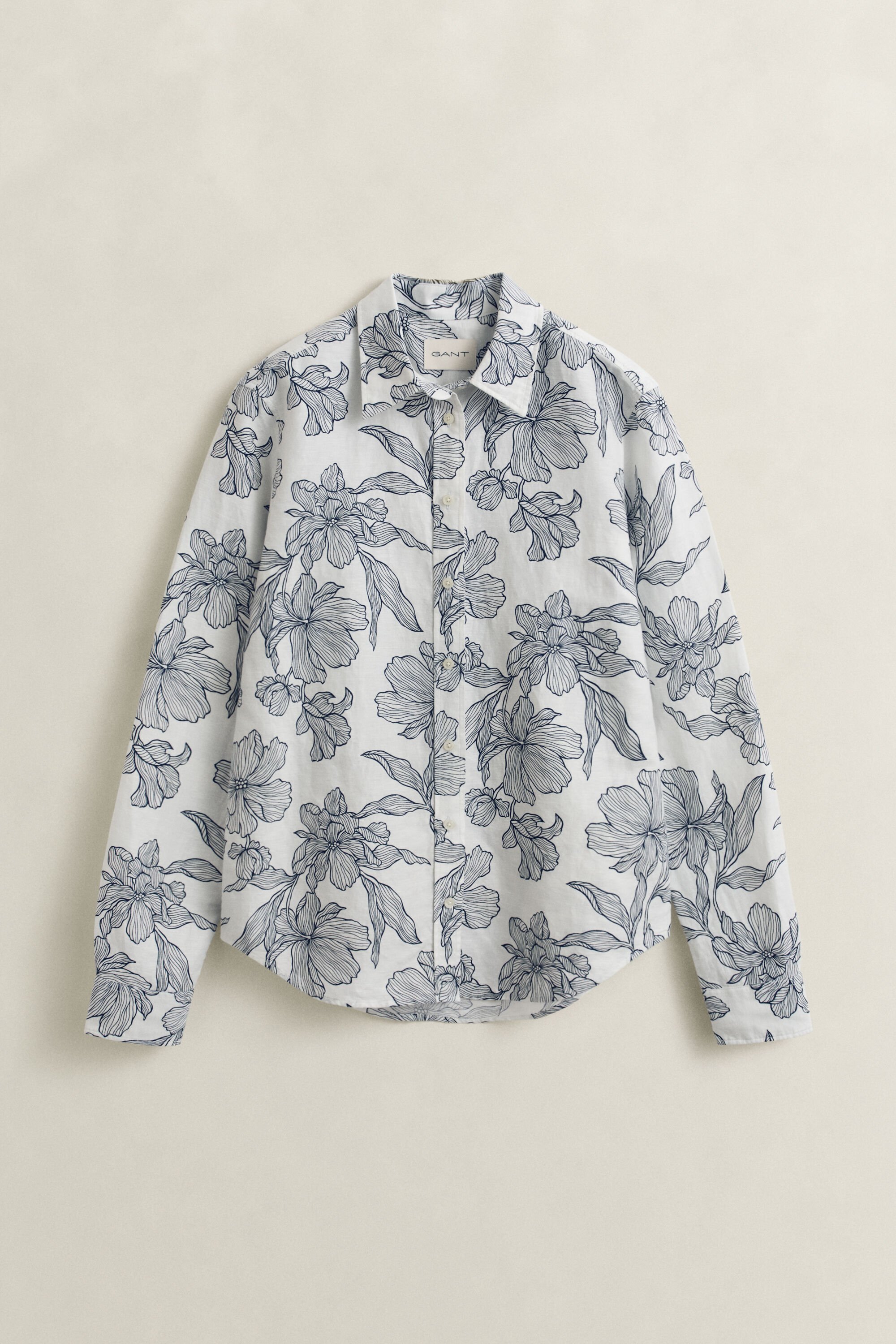 Chemise en lin florale