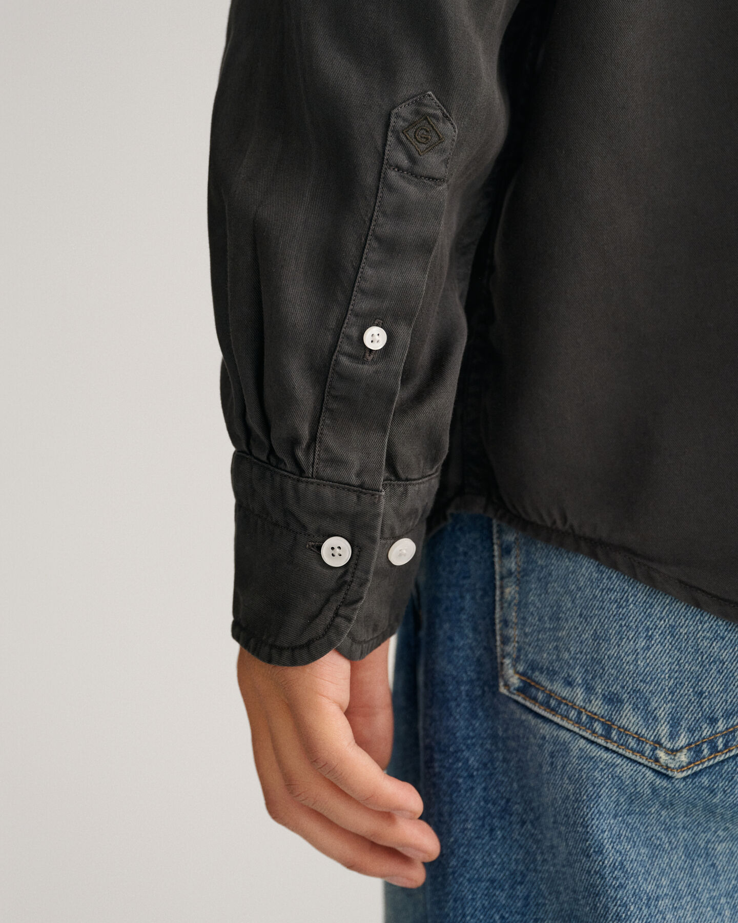 Chemise relaxed fit en lyocell teint en pi&egrave;ce