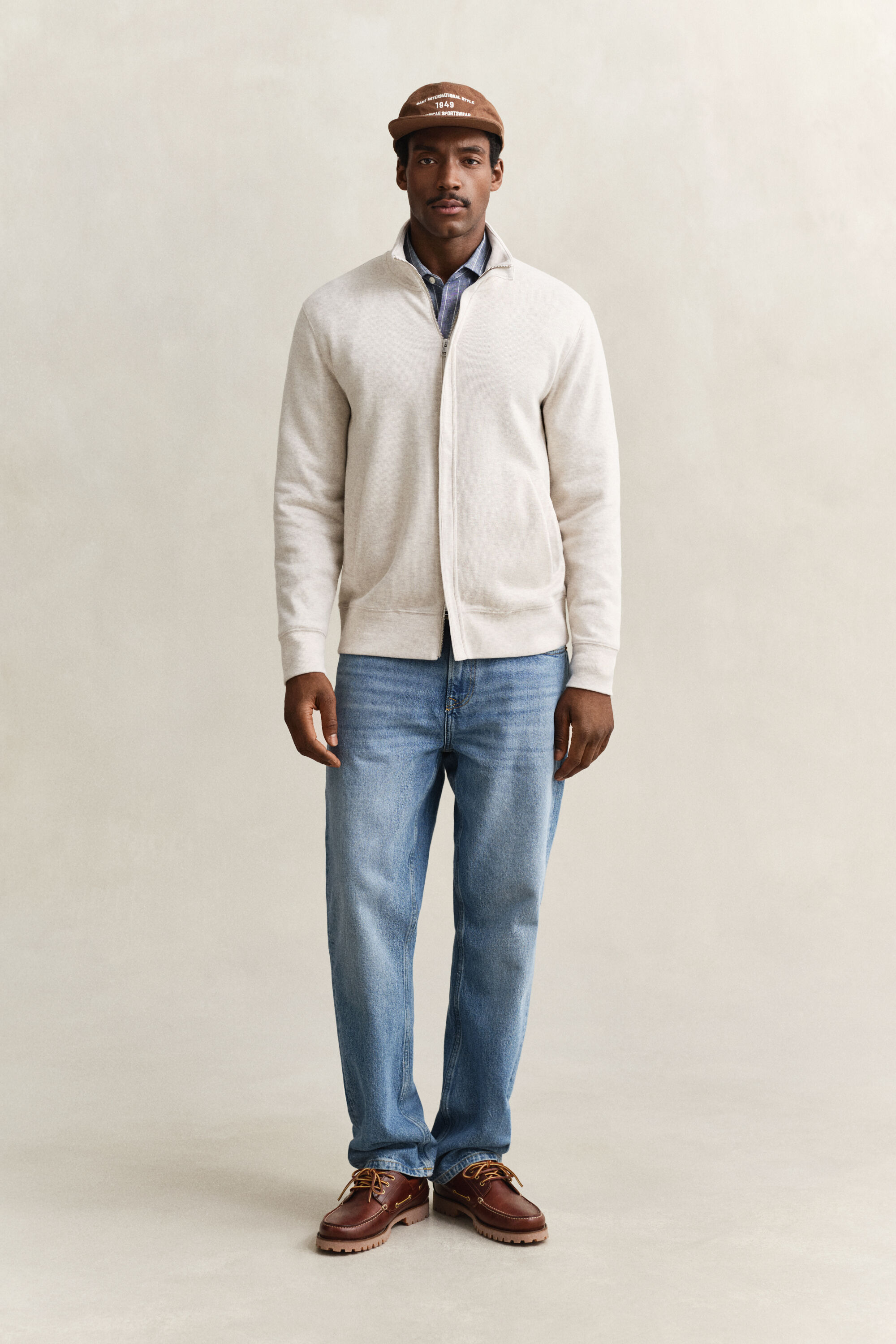 Sweat-shirt zippé Sacker Rib