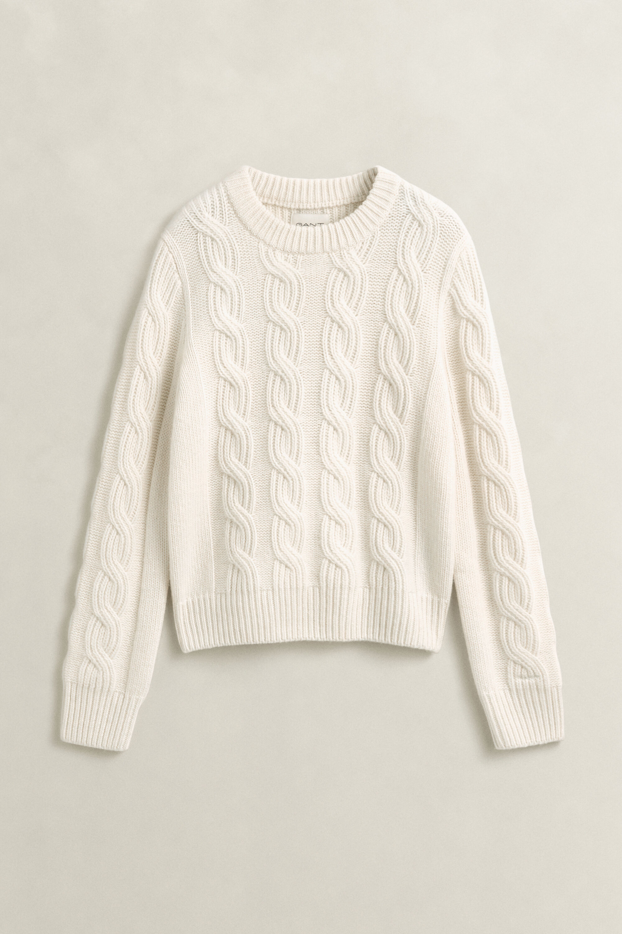 Pull en maille torsadée de laine mélangée