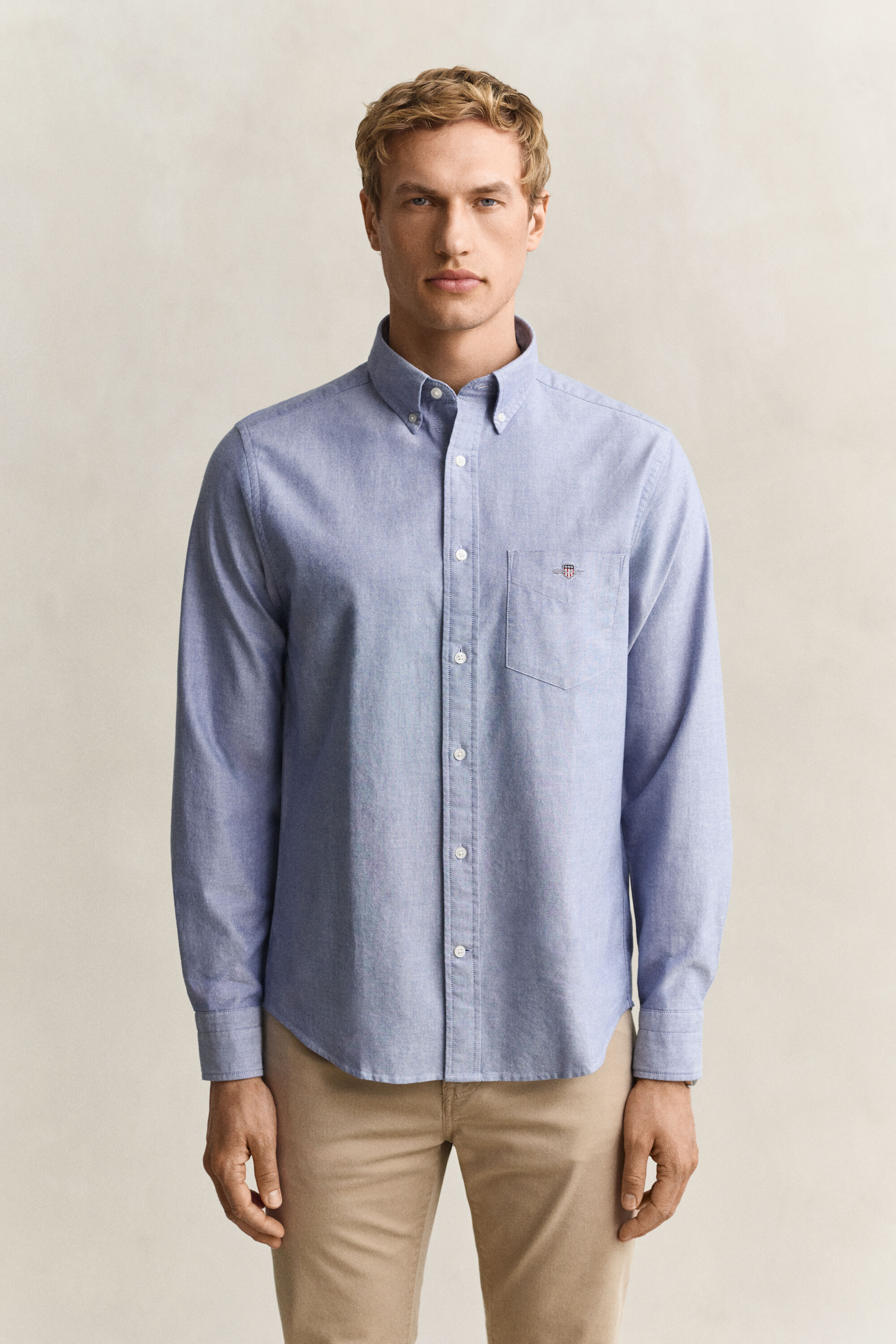 Chemise coupe regular en coton Oxford classique