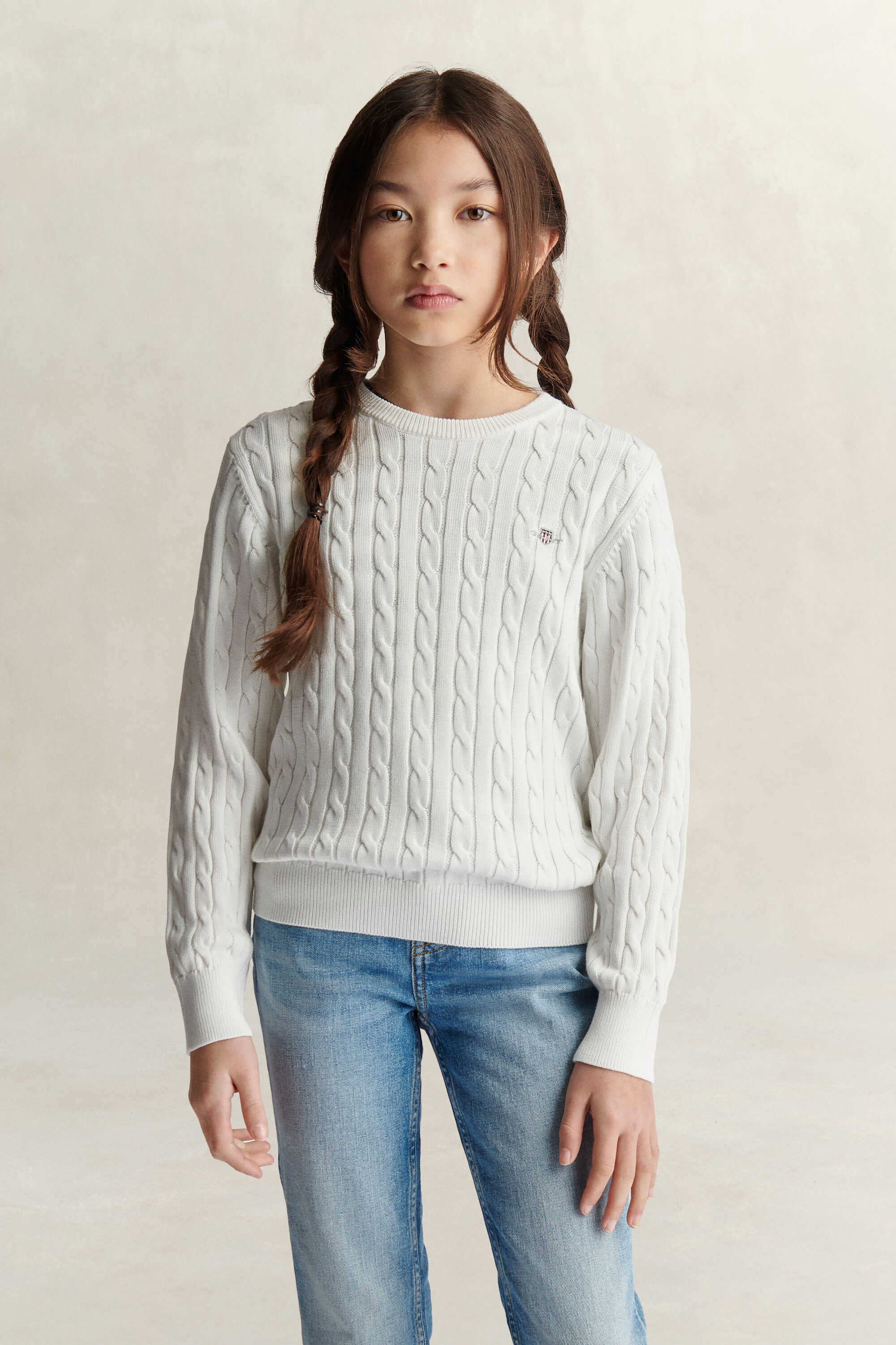 Pull en maille torsadée Ado Fille