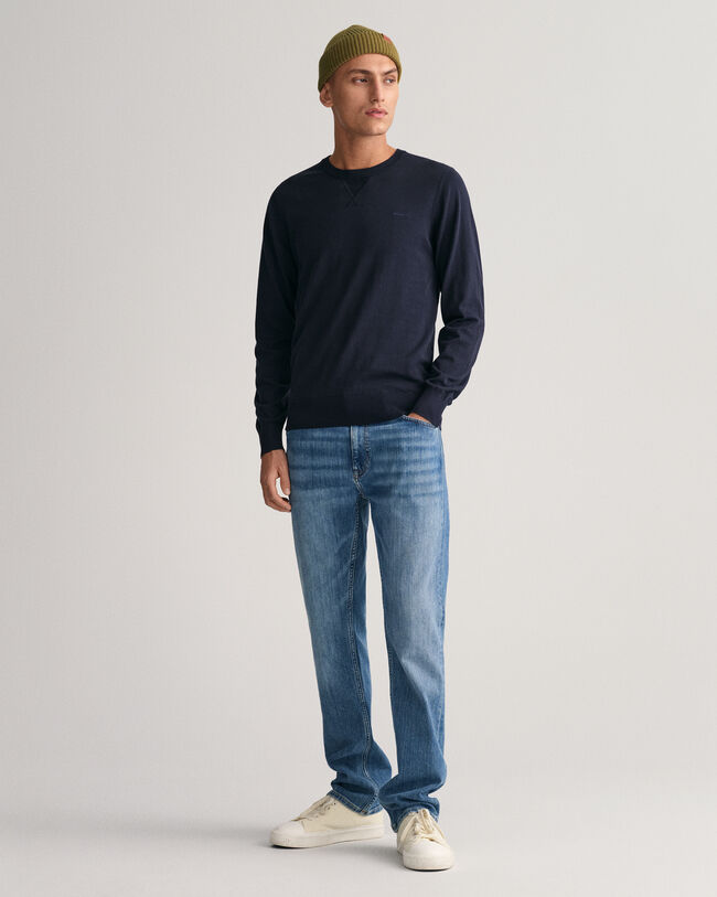 Pull ras du cou en coton fin