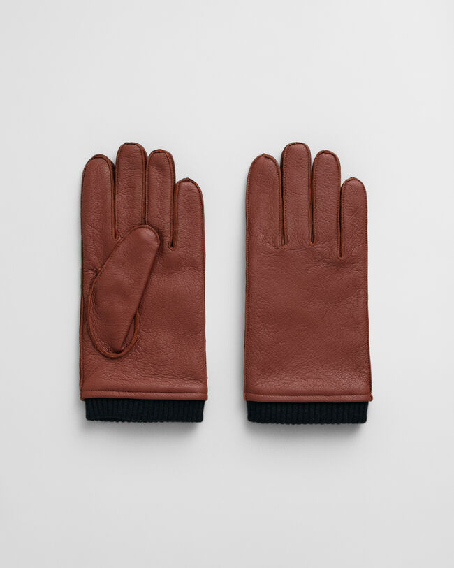 Gants en cuir doublé de cachemire