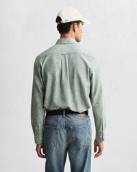 Chemise coupe regular en coton et lin