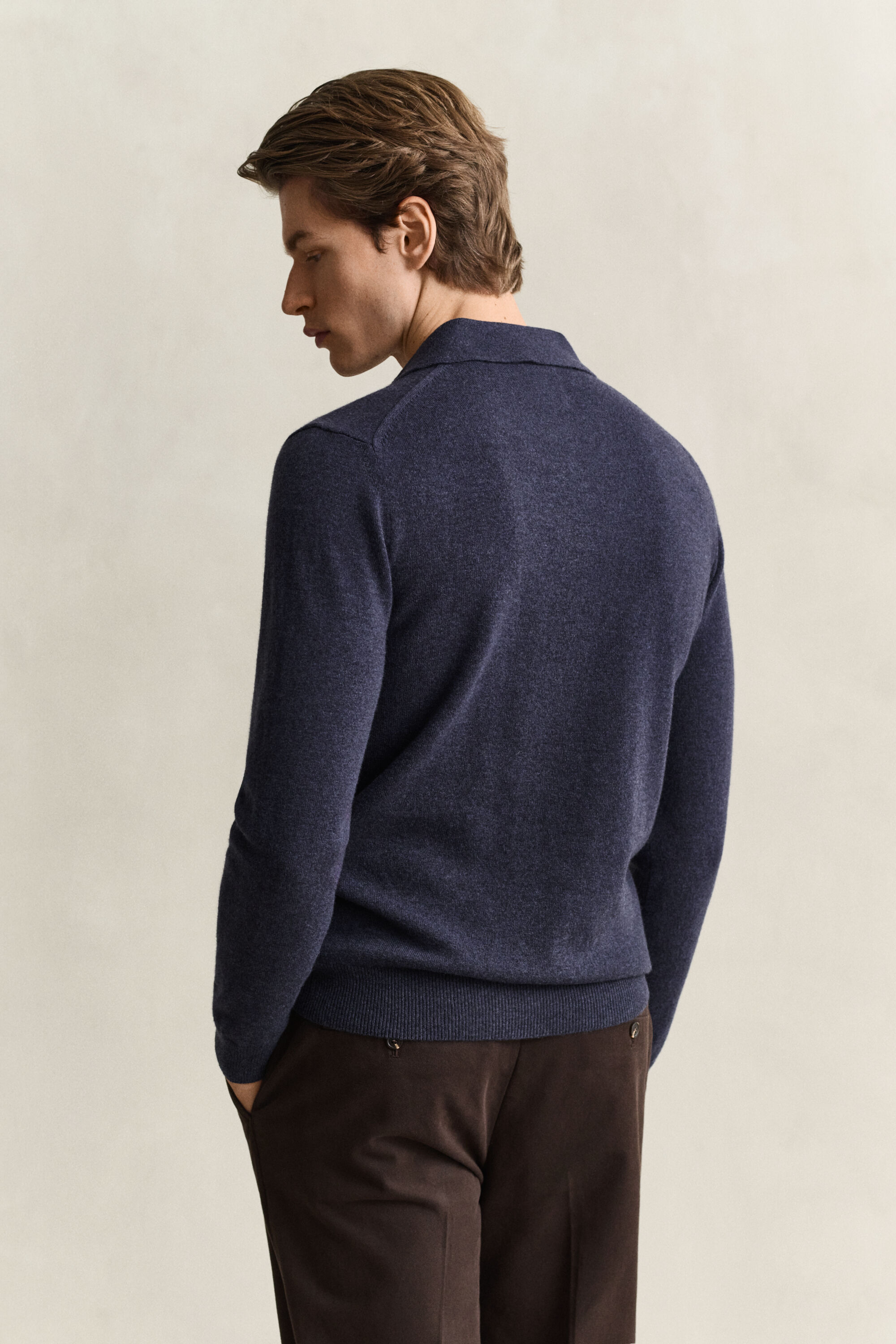 Pull polo en laine d'agneau ultrafine