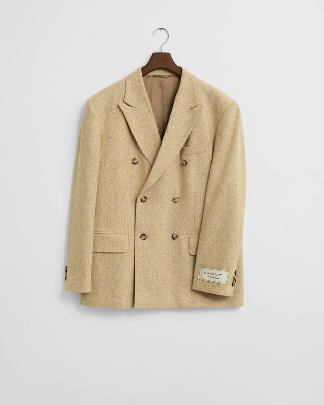 Veste de costume coupe décontractée à chevrons effet moucheté