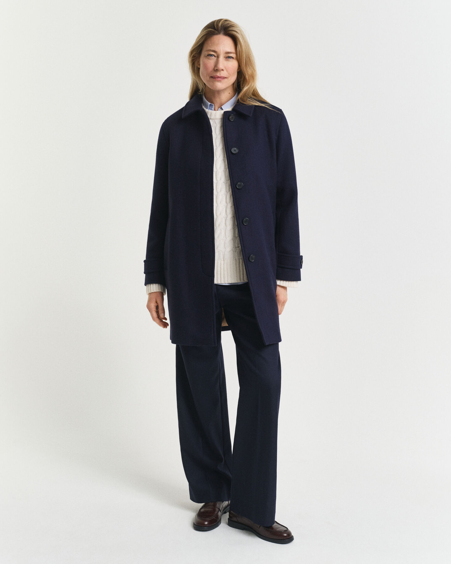 Caban en laine mélangée