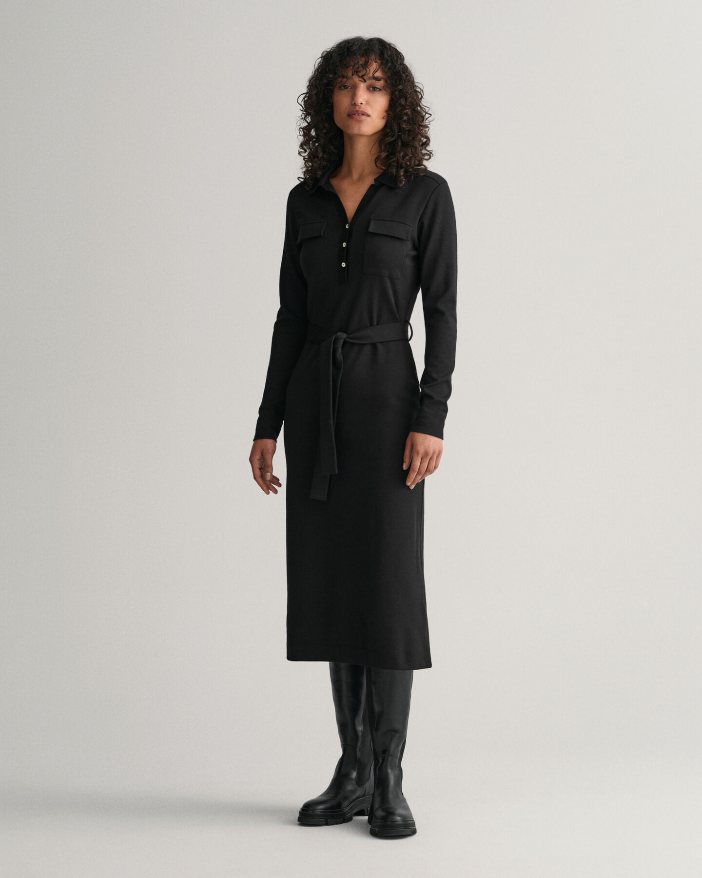 Robe polo slim fit en jersey