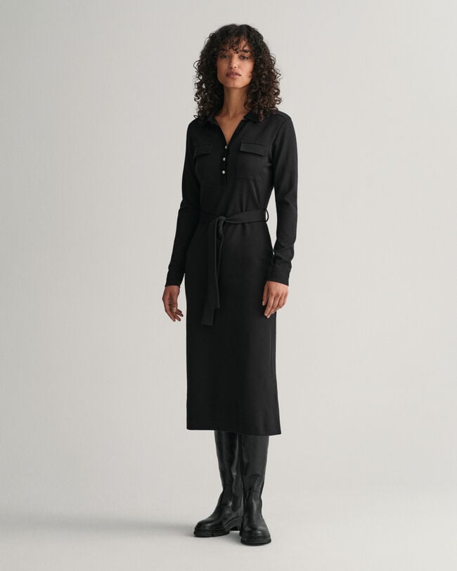 Robe polo slim fit en jersey