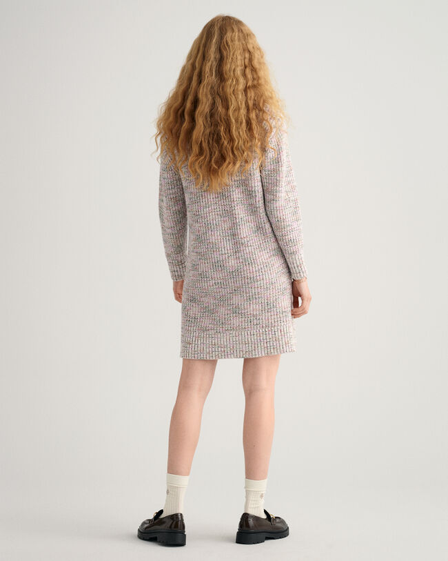 Robe col roul&eacute; multicolore