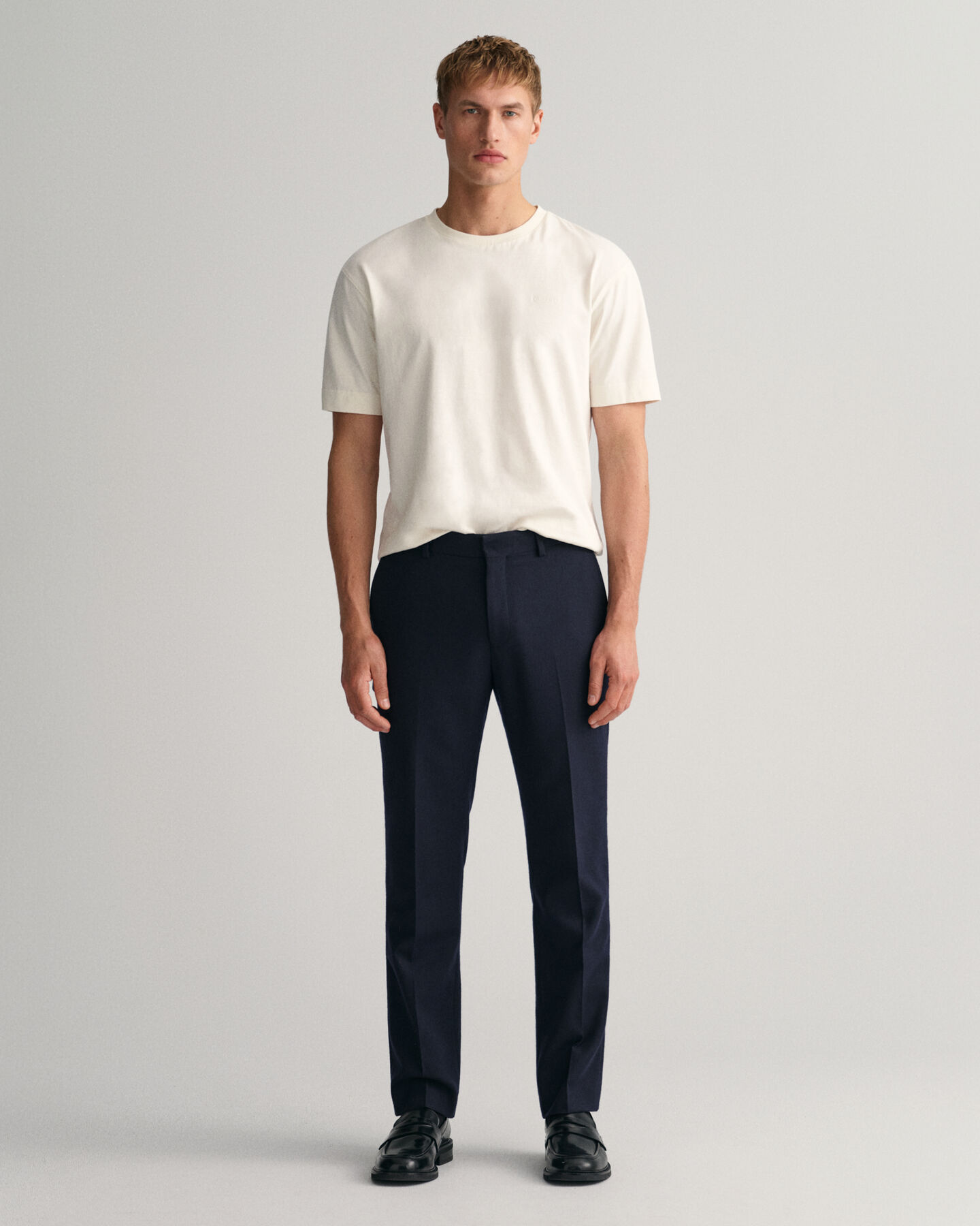 Pantalon slim fit en flanelle