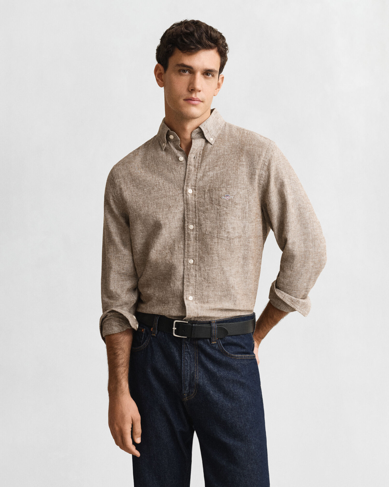 chemise gant homme lin