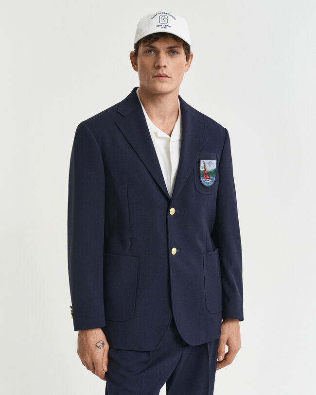 Veste coupe décontractée avec écusson Club Blazer