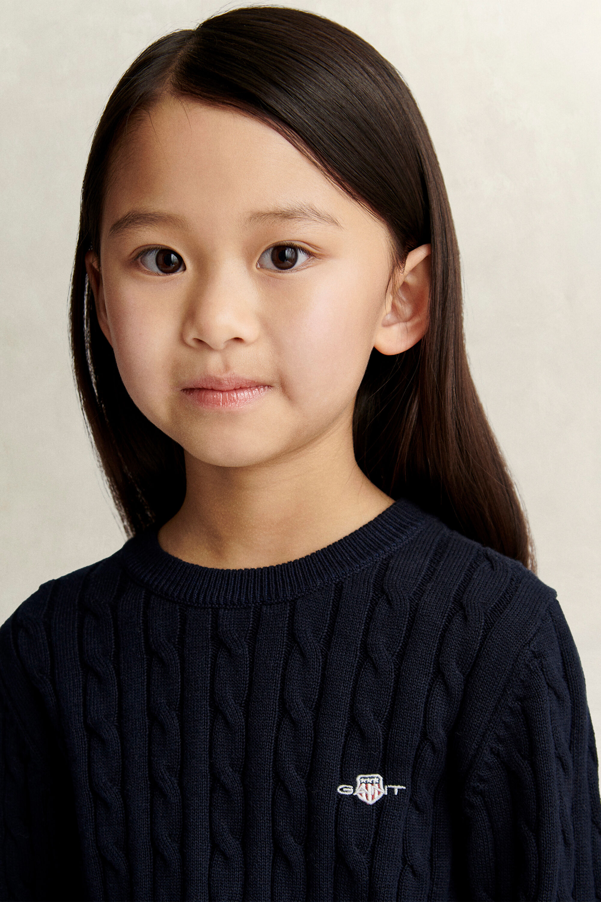 Pull en maille torsadée Shield Fille