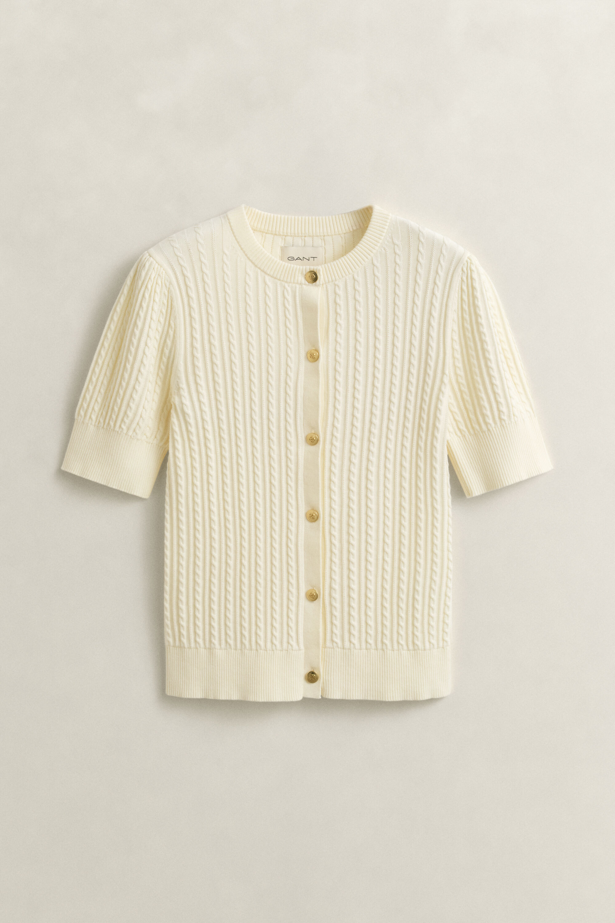 Cardigan en maille torsadée de coton