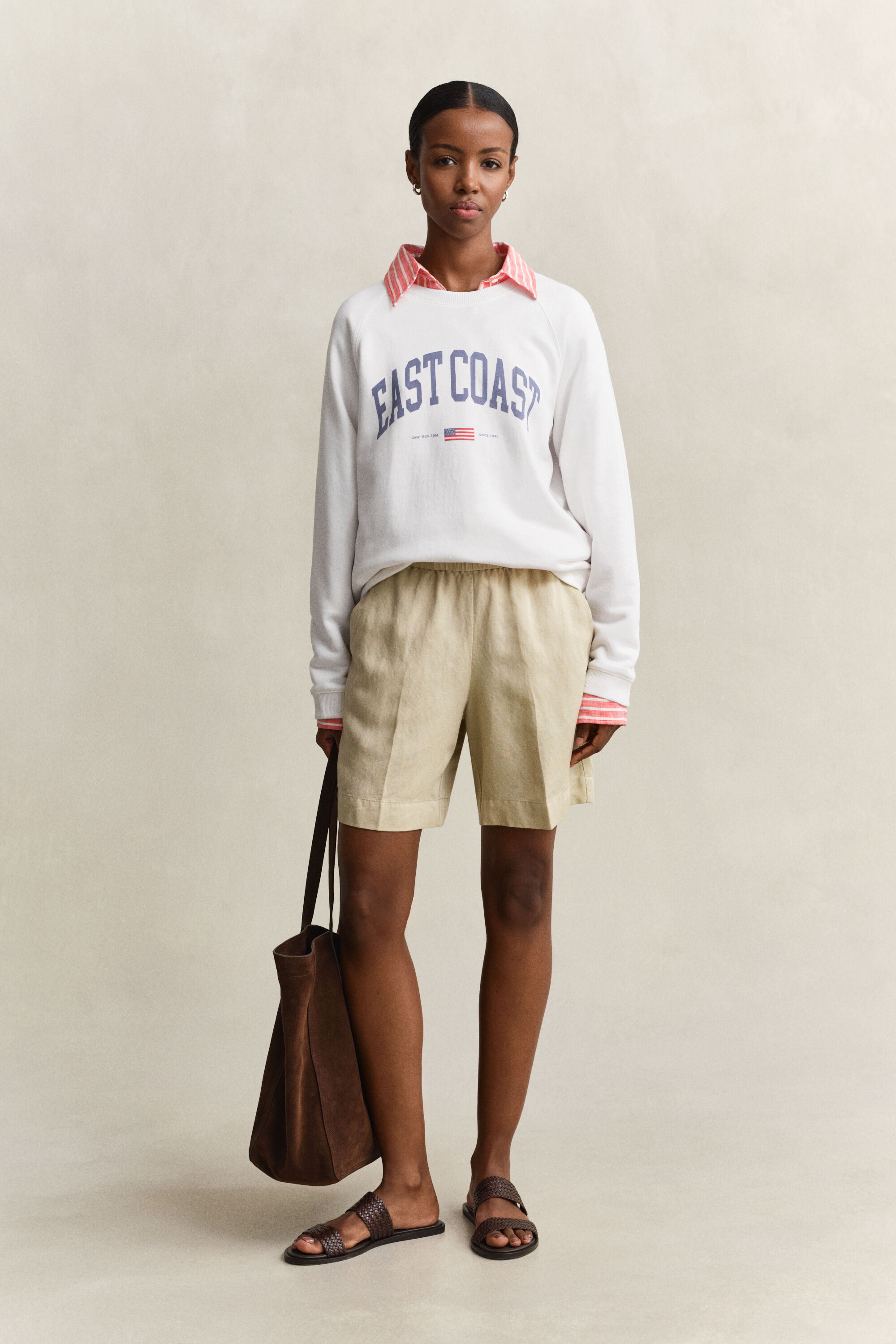 Sweat-shirt col rond à imprimé graphique