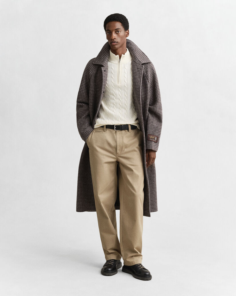 Pull à demi-zip en maille de coton torsadée